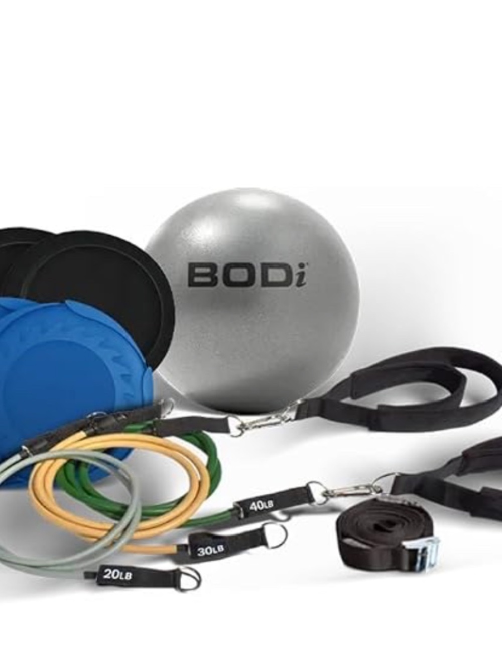 Pilates Resistance Bands, Straps, Slides, Booties, Core Ball & Control Track Kit